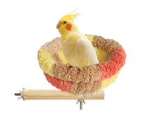 TQEBWUS Nichoir pour cage - Nid de canari en flanelle - Jouet - Petit perchoir et nid de sommeil chaud - Accessoire de cage pour canari, perruche, ara et inséparable