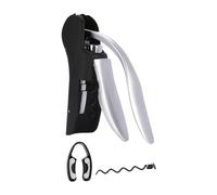 TQEBWUS Ouvre-bouteille de vin à levier, ouvre-bouteille de vin | Tire-bouchon à levier vertical portable - Outils manuels pour bar et vin avec vis antiadhésives supplémentaires et coupe-