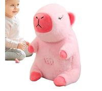 TQEBWUS Peluche Capybara Mignonne, Animal en Peluche Capybara, Jouet respiratoire apaisant avec Musique et lumière, Sucette de Sommeil avec Respiration Rythmique réglable, Douce, Jouet de