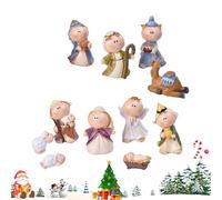 TQEBWUS Petite crèche de Noël | Crèche de Noël Sainte Famille Centre de table, Décoration d'intérieur pour table intérieure, étagère, armoire, entrée, bureau, salon, chambre, église, mariage