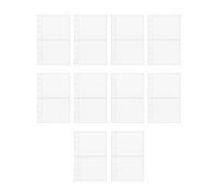 TQEBWUS Pochettes Pour Classeur | 10 Pages De Recharge Pour Organiseur 6 Anneaux Cartes | Protections Chargement Par Le Haut Photos Cartes Postales | Index Cours Journal Collection Étude Élèves