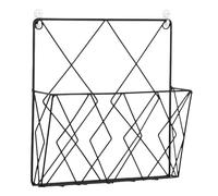 TQEBWUS Porte-revues Mural, Porte-livres Mural En Métal Simple, Panier De Rangement Pour Maison, Support De Rangement De Bureau Pour Documents Papiers Courrier - noire