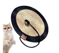 TQEBWUS Tapis griffoir pour chats - Tapis à gratter pour chats - Planche à gratter avec jouet à balle - Protection de meubles pour sol interactif pour jouer dans les coins - Planche à gratter pour