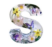 TQEBWUS Veilleuse en résine en forme de fleur | Veilleuse florale - Lumière de l'alphabet pressée, lampes faites à la main