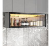 Tqertrtfxa Armoires murales pour Cuisines,armoires de Rangement,vitrées pour balcons et salles Bains,Open Wall-Mounted Shelving Unit,Modern Decorative Display Rack(D,80CM/31.4IN)