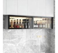 Tqertrtfxa Armoires murales pour Cuisines,armoires de Rangement,vitrées pour balcons et salles Bains,Open Wall-Mounted Shelving Unit,Modern Decorative Display Rack(B,120CM/47.2IN)