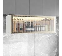 Tqertrtfxa Armoires murales pour Cuisines,armoires de Rangement,vitrées pour balcons et salles Bains,Open Wall-Mounted Shelving Unit,Modern Decorative Display Rack(C,100CM/39.3IN)