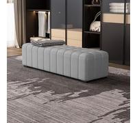 Tqertrtfxa Banc Ottoman de Rangement Multifonctionnel, Tabouret pour se Changer à Chaussures, Peut être rangé comme Un lit ou Repose-Pieds Chambre avec Grand Espace dissimulé(B,150cm/59.1in)