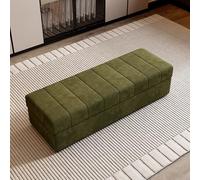 Tqertrtfxa Banc-Range-Chaussures rembourré, Tabouret rectangulaire pour se Changer et Ranger Ses Chaussures, Coin détente dans Un vestiaire de Magasin vêtements, Banc Chevet(E,130cm/51.2in)