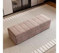 Tqertrtfxa Banc-Range-Chaussures rembourré, Tabouret rectangulaire pour se Changer et Ranger Ses Chaussures, Coin détente dans Un vestiaire de Magasin vêtements, Banc Chevet(B,60cm/23.6in)