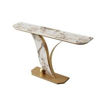 Tqertrtfxa Console Minimaliste Moderne/à Placer derrière Un canapé,Meuble d'entrée,en Pierre de Taille,Console et,étagère Rangement,Idéale pour Le Hall(A,100 * 30 * 80cm/39.4 * 11.8 * 31.5in)