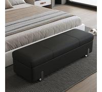 Tqertrtfxa Grand Placard à Chaussures intégré et dissimulé, Banc de Rangement avec Assise rembourrée, Pied lit en Cuir véritable, Salon, Dressing, Magasin vêtements(F,110cm/43.3in)