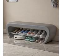 Tqertrtfxa Meuble d'entrée combinant Rangement à Chaussures et Assise | Banc Long pour Hall ou Pied de lit, Banc, Coffre, Meuble(Gray,80cm/31.5in)