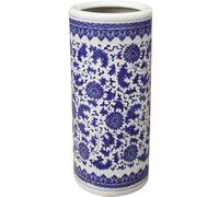 Tqertrtfxa Porte-parapluies en céramique artisanale,carquois bleue et blanche,peintures de paysages,livres,calligraphies,pots,porte-chapeaux,porte-parapluies(B,50 * 22cm/19.7 * 8.7in)