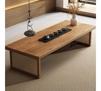Tqertrtfxa Table à thé en Bois Massif,Style Tatami esthétique,Style Japonais d'inspiration Zen,Convient à Un Usage Domestique,Une Baie vitrée ou Un Balcon.(180 * 60 * 35cm/70.9 * 23.6 * 13.8in)