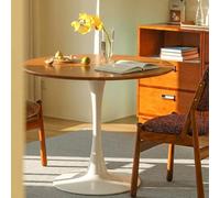 Tqertrtfxa Table de Salle à Manger Ronde 100 cm, Petite Table Style médiéval Moderne, pour 4 Personnes, Idéale pour Les Cuisines, bistrots, cafés et espaces décontractés