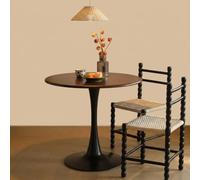 Tqertrtfxa Table de Salle à Manger Ronde 100 cm, Petite Table Style médiéval Moderne, pour 4 Personnes, Idéale pour Les Cuisines, bistrots, cafés et espaces décontractés