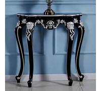 Tqertrtfxa Table Murale en ébène pour entrée,étagère de Rangement,Table Semi-Circulaire de Style français,Plusieurs tablesConsole Moderne en Demi-Lune,Finition Antique(D,110cm/43.3in)