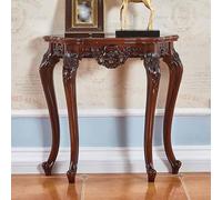 Tqertrtfxa Table Murale en ébène pour entrée,étagère de Rangement,Table Semi-Circulaire de Style français,Plusieurs tablesConsole Moderne en Demi-Lune,Finition Antique(B,130cm/51.1in)