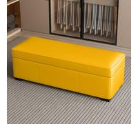 Tqertrtfxa Tabouret de Rangement pour se chausser, Tabouret Bout lit, canapé, Repose-Pieds Noir, d'entrée pour, Idéal pour Salon, Hall, Chambre et véranda(G,100 * 40 * 40cm/39.4 * 15.7 * 15.7in)