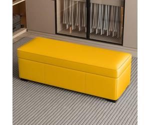 Tqertrtfxa Tabouret de Rangement pour se chausser, Tabouret Bout lit, canapé, Repose-Pieds Noir, d'entrée pour, Idéal pour Salon, Hall, Chambre et véranda(G,100 * 30 * 40cm/39.4 * 11.8 * 15.7in)