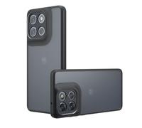 TQLGY Coque mate pour Motorola Moto G86 6,67 pouces, résistante aux chocs et aux chutes, de qualité militaire, givré, translucide, toucher peau, coque arrière rigide mince, noir