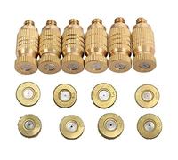TQNVCKFP 20 Buses de brumisation en Laiton Haute Pression pour système de Refroidissement, brumisateur, arroseur pour terrasse et Jardin, kit d'irrigation, diamètre d'orifice 0,7 mm (0,004 à 0,035).