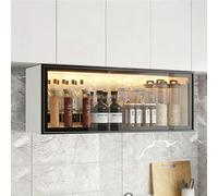 Tqoiozxa Armoire Murale en Aluminium avec Porte vitrée, Rangement Maquillage, Armoire à Pharmacie, Personnalisable pour Salon, Cuisine, Salle de Bain, entrée(A,50CM/19.6IN)