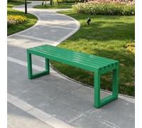 Tqoiozxa Banc de Jardin sans Dossier, Banc Public en Acier Galvanisé Résistant aux Intempéries pour Terrasse, École, Parc & Jardin, Design Moderne(Green,150cm/59in)