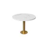 Tqoiozxa Petite Table Ronde Murale, Table de Cabine, Dimensions et Couleur Personnalisables, Installation Facile pour café, Bar, Boulangerie, Restaurant(Marble Pattern+Gold,35cm/13.7in)