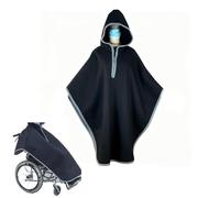 TQPGJJL Cape for fauteuil roulant toutes saisons avec capuche - Couverture en peluche coupe-vent for toute l'année, 2 options de poids, l'intérieur/à l'extérieur/sur la terrasse(A,Single-sided)