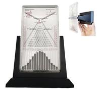 TQPGJJL Coffret Cadeau Premium Galton Board 12" - Modèle Prob Courbe De Gauss pour Passionnés De Sciences, Outil Pédago Stem, Déco Bureau Unique pour élèves/Enseignants, 17500 Perles, 23×11×30,5cm