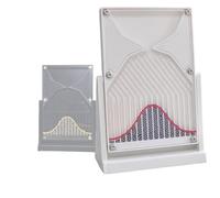 TQPGJJL Galton Board Démonstrateur de Probabilité - Outil Pédagogique de Laboratoire de Physique, Modèle de Courbe en Cloche AP Stat, Kit Éducatif STEM pour Distribution Normale(White)