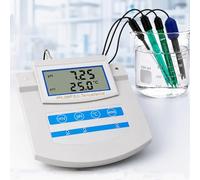 TQPGJJL Moniteur Qualité Eau Paillasse 6 en 1 - Appareil Mesure Labo Professionnel pH ORP TDS EC CF Température, Analyseur Numérique Multiparamètre ATC, Testeur Recherche pour Laboratoire