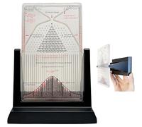 TQPGJJL Planche de Galton - Modèle démonstration probabilités Courbe de Gauss 6,7 Pouces, kit STEM éducatif pour Laboratoire Physique et enseignement à Domicile, 3000 Perles d'acier, 12×7×17 cm, 350g