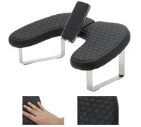 TQPGJJL Repose-Bras Compact for Ongles avec Support de téléphone - Coussin de manucure en Forme de U Peu encombrant for Petits Salons et Technologies Mobiles, Cuir PU (45 x 31 x 18 cm)(Black)