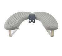 TQPGJJL Repose-Bras en Forme de U avec Support de téléphone - Outil de manucure Professionnel for Les techniciens des Ongles, Base Stable antidérapante, Coussin en Cuir PU (45 x 31 x 18 cm)(Gray)