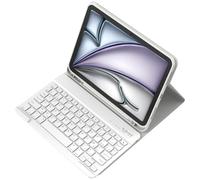 TQQ Coque Clavier pour iPad Air 11" M3/M2 (2024-2025), Air 5e/4e Gen 10,9", Pro 11" (1re-4e Gen) : Clavier Bluetooth Détachable avec Porte Stylet, AZERTY Français Layout