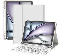 TQQ Coque Clavier pour iPad Air 11 Pouces M4 2026/M3 2025/M2 2024 | Pour iPad air 5/4 Eme, Pro 11 pouces 4/3/2/1 Eme, Clavier Bluetooth Détachable avec Porte Stylet, AZERTY Layout Français