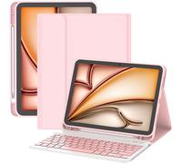 TQQ Coque Clavier pour iPad Air 11 Pouces M4 2026/M3 2025/M2 2024 | Pour iPad air 5/4 Eme, Pro 11 pouces 4/3/2/1 Eme, Clavier Bluetooth Détachable avec Porte Stylet, AZERTY Layout Français
