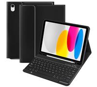 TQQ Étui avec clavier pour iPad 11e génération A16 2025 et 10e génération 2022, (QWERTY espagnol Ñ) Détachable Bluetooth Clavier pour iPad 10/11 Gen