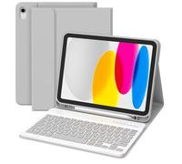 TQQ Étui clavier pour iPad A16 11e génération 2025 et 10e génération 2022 (11/11"), housse de clavier Bluetooth amovible avec porte-crayon pour iPad 11/10 génération, disposition britannique