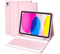 TQQ Étui clavier pour iPad A16 11e génération génération 2025 et 10e 2022 (11/11"), housse de clavier Bluetooth amovible avec porte-crayon pour iPad 11/10, disposition britannique