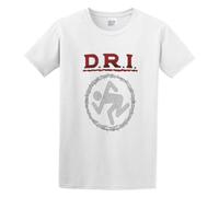 TQQCA BEAR D.R.I. - Barbed Wire Casual Round Neck T Shirt White 3XL