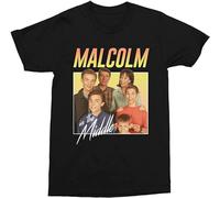 TQQCA BEAR Malcolm in The Middle Unisex Vintage Throwback Mens T-Shirt Black M