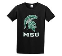 TQQCA BEAR Michigan State Spartans Men Simple Tshirt Black M