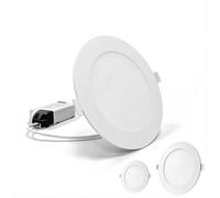 TQQEPOOL Panneau LED Ultra Plat 10mm, Spot Encastrable à Ressorts Plafond