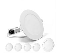 TQQEPOOL Panneau LED Ultra Plat 10mm, Spot Encastrable à Ressorts Plafond