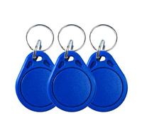Tqsbeyah - 10 porte-clés UID 13,56 MHz réinscriptibles en blanc IC porte-clés bleu sans contact NFC de proximité compatible avec MIFARE Classic 1K touche RFID pour systèmes de contrôle d'accès