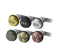 TQSKA Serrure à combinaison à 3 codes numériques, 1 pièce, en alliage de zinc, for boîte aux lettres, armoire, casier for caravanes, camping-cars, bateaux(Gold)